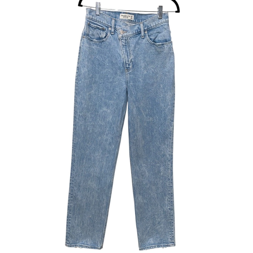 Abercrombie Fitch Curve Love 90s Straight Sz 6/28 Ultra High‎ Rise Jeans Blue